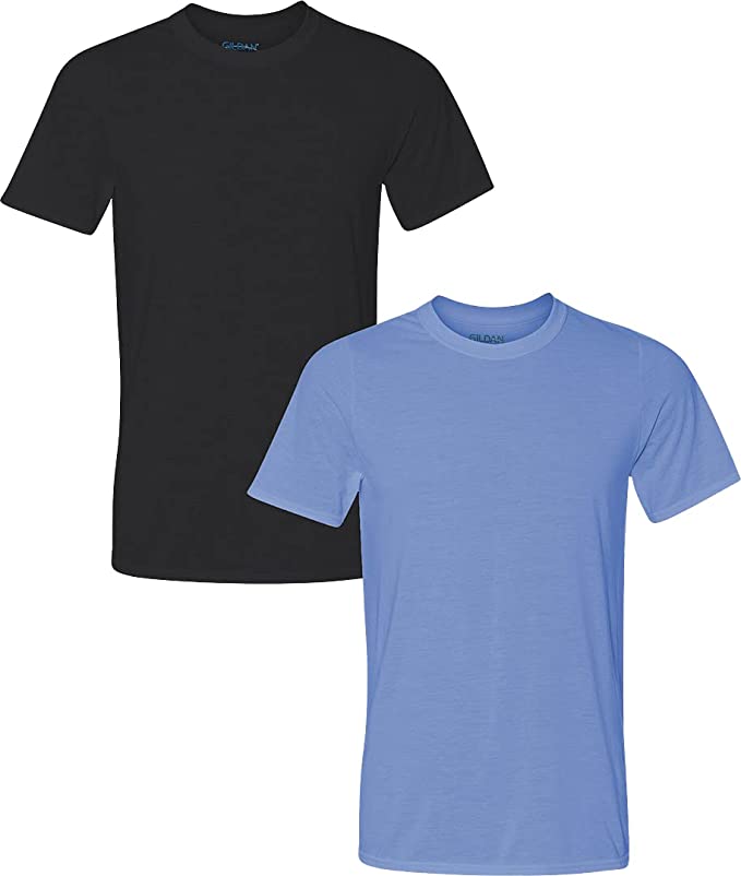 Gildan Men's Moisture Wicking Polyester Performance T-Shirt, 2-Pack