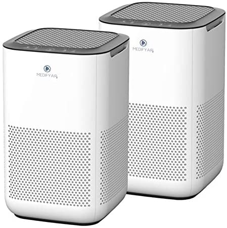 Medify MA-15 W2 | New Model July 2020 | Medical Grade Filtration H13 True HEPA Air Purifier | '3-in-1' Filters | 99.9% Removal in a Modern Design - White 2-Pack