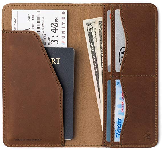Saddleback Leather Co. Long RFID Slim Leather Bifold Wallet Includes 100 Year Warranty