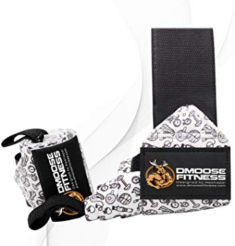 DMoose Fitness Wrist Wraps – Premium Quality, Strong Fastening Straps, Thumb Loops – Maximize Your Weightlifting, Powerlifting, Bodybuilding, Strength Training & Crossfit