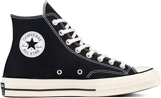 Converse Men's Chuck Taylor 70 Hi Top, Black/Black/Egret, Size 8.5