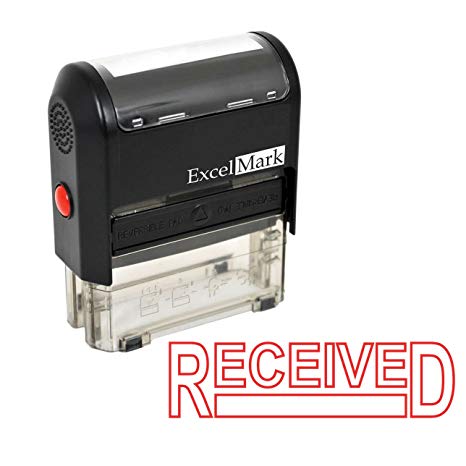 Received - ExcelMark Self-Inking Rubber Stamp - A1539 Red Ink