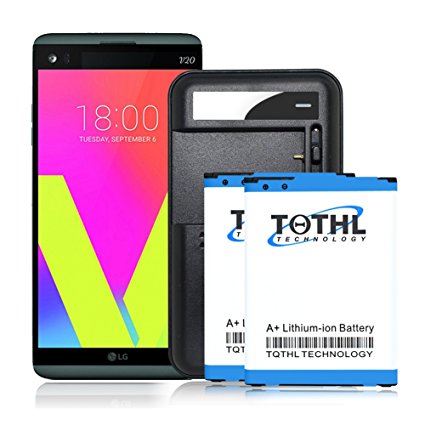 LG V20 Battery Kit,TQTHL 2 x 3300mAh Li-ion Replacement Battery for LG V20 [ H910 (AT&T),VS995 (Verizon),H918 (T-Mobile),LS997 (Sprint),H990 (U.S.Cellular) ] with V20 Spare Battery Charger.