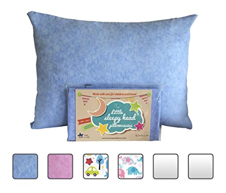 Little Sleepy Head Toddler Pillowcase - Blue Marble, 13 x 18