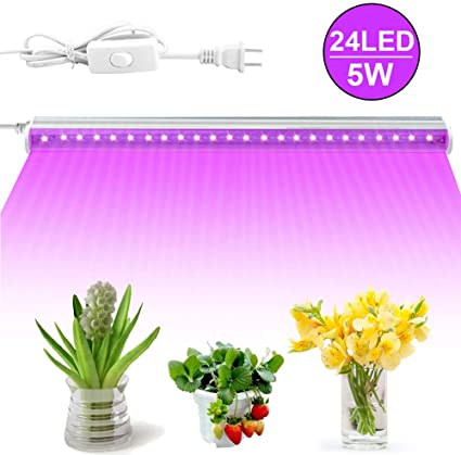 SUIE Grow Light Bar for Indoor Plants,12 Inch 24 LED Light Bar Plant Growing Lamps,for Indoor Greenhouse/Grow Tent Plants Seeding,Succulents,Hydroponics Growing