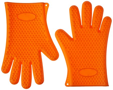 GF Pro Silicone Heat Resistant Multi-Purpose Grilling Bbq Gloves for Baking, Opening Jars (GFPSG-O)