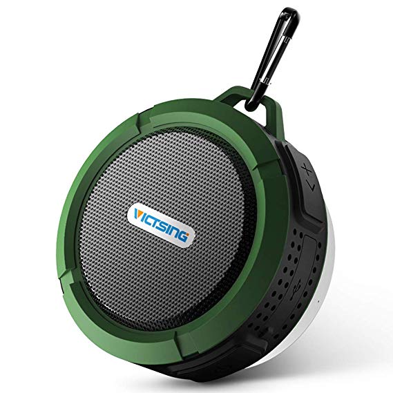 VicTsing Wireless Bluetooth 30 Waterproof Outdoor and Shower Speaker with 5W SpeakerSuction CupMicHands-Free Speakerphone - Army Green