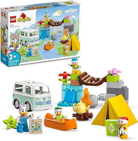 LEGO DUPLO Disney Mickey and Friends Camping Adventure 10997 Toddler Building Toy Set, Features 4 DUPLO Toy Figures: Daisy Duck, Huey, Dewey and Louie to Inspire Creative Role Play