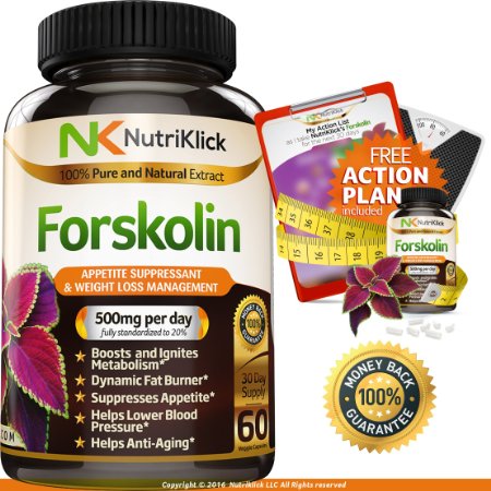 Forskolin - Weight Loss Pill - Diet supplement - Fat Burner - Appetite Control -Increases Metabolism - Belly fat burner -500 mg Healthy Maximum Strength For Men and Women - 100% Money Back Guarantee