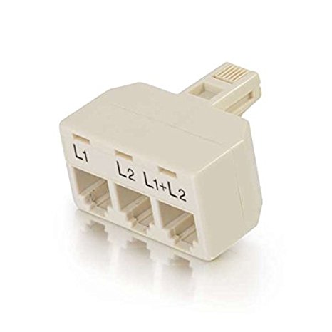 C2G/Cables to Go 41062 Two Line Telephone Splitter L1   L2