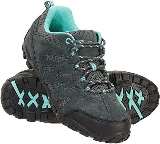 Mountain Warehouse Outdoor Womens Hiking Shoes - Suede & Mesh Upper, Mesh Lined Trainers - for Walking