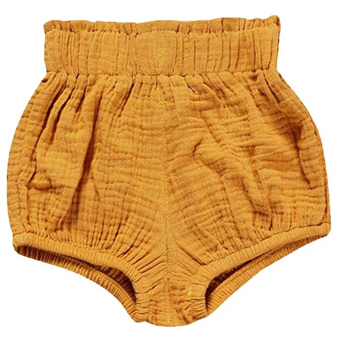 LOOLY Unisex Baby Girls Boys Cotton Linen Blend Bloomer Shorts