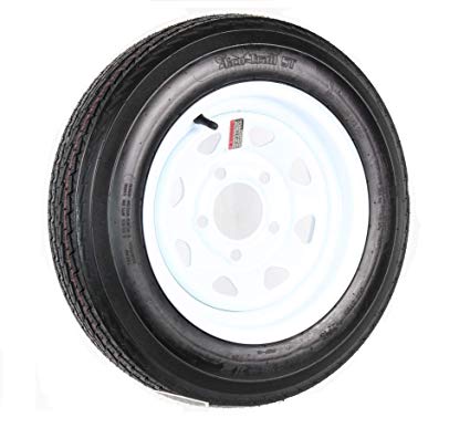 4.80 x 12 Trailer Tire With 12" White Spoke Rim