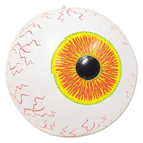 Beistle Inflatable Eyeball, 16", Multicolor