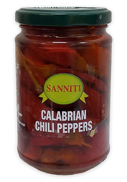 Sanniti Italian Calabrian Hot Long Chili Peppers, 10 ounce