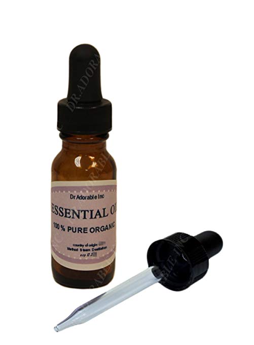 Melissa Essential Oil 100% Pure Organic 0.6 Oz/18 Ml with Glass Dropper