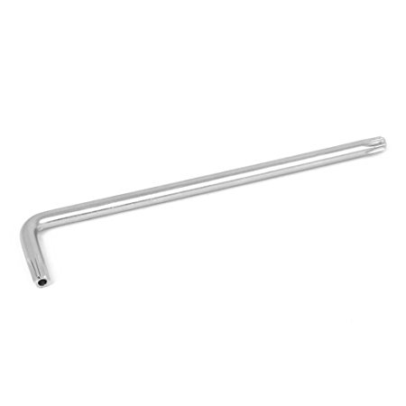 SODIAL(R) Long Arm Tamper Proof Torx Star Key Wrench Silver, T25 100mm