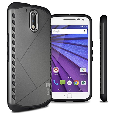 Moto G4 Case, Moto G4 Plus Case, Moto G (4th Gen.) case CoverON [Paladin Series] Slim Fit Hard Protective Modern Style Phone Case for Motorola Moto G4 Plus Moto G4 Moto G (4th Gen.) - Gunmetal Grey