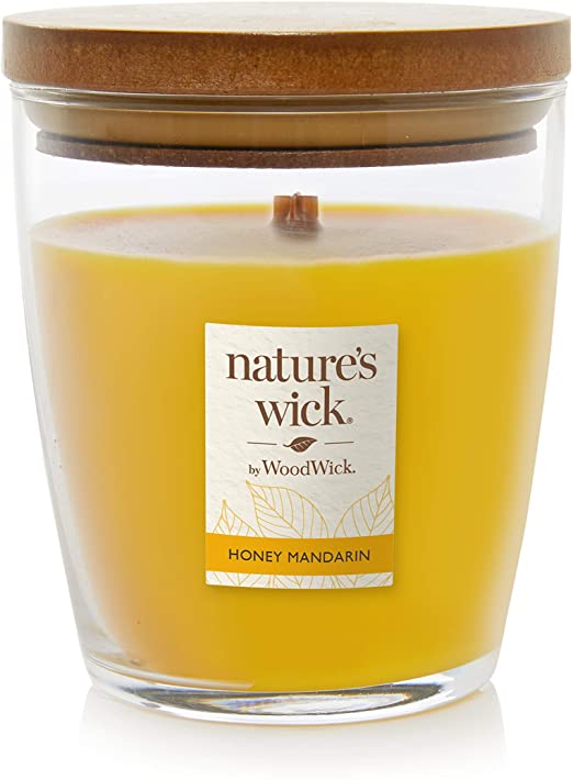 Nature's Wick Honey Mandarin Scented Candle, 10 ounces