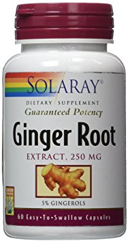 Solaray - Ginger Root Extract, 250 mg, 60 capsules