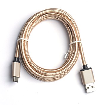WGGE METAL USB 3.0 to USB 3.1 type c (USB C) Cable 6. 6ft Nylon braiding , for MacBook pro, Google ChromeBook Pixel , Nokia N1 Tablet, OnePlus 2, Nexus 6P/5X,LG G5 V20 and MORE (HIGH SPPED 5GB/s)