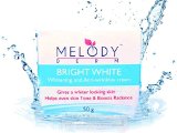 MELODYDERM BRIGHT WHITE CREAM - Best Skin Whitening and lightening Cream - With Vitamin B3 and collagen - Gives a Whiter Looking Skin - Reduces Dark Spots - Helps Even Skin Tone and Boosts Radiance - Softens and Moisturizes the Skin 50g