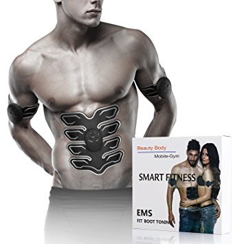 TOPLUS Muscle Toner, Abdominal Toning Belt, ABS Trainer Wireless Body Gym Workout Home Office Fitness Equipment for Training Abdomen/Arm/Leg, Suit Men and Women