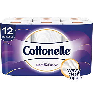 Cottonelle Ultra ComfortCare Toilet Paper, Soft Bath Tissue, 12 Big Rolls