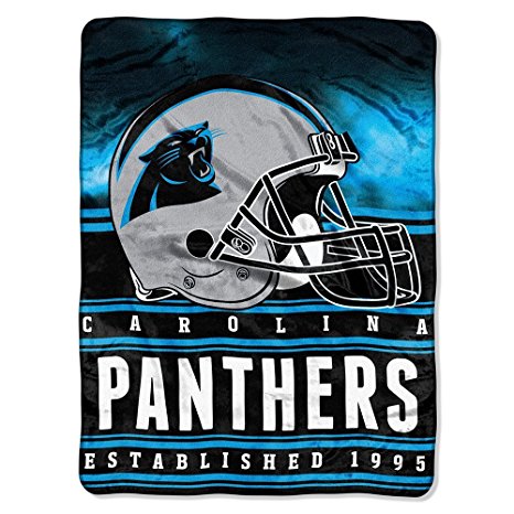 The Northwest Company NFL Carolina Panthers Stacked Silk Touch Blanket, 60-Inch by 80-Inch