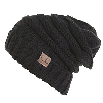 Funky Junque’s C.C. Trendy Warm Oversized Chunky Soft Oversized Cable Knit Slouchy Beanie
