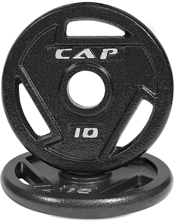 WF Athletic Supply Cast Iron 2-Inch Olympic Grip Plate for Strength Training, Muscle Toning, Weight Loss & Crossfit - Multiple Choices Available