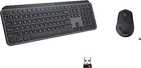 Logitech 920-009418 MX Keys Wireless Illuminated Keyboard & Precision PRO Wireless Mouse