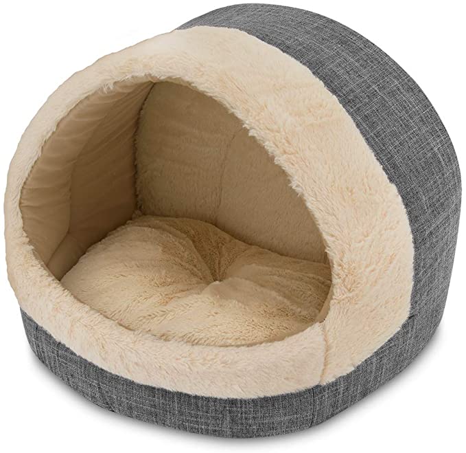 2-in-1 Cat Bed and Cave - with Plush Lining by Best Pet Supplies