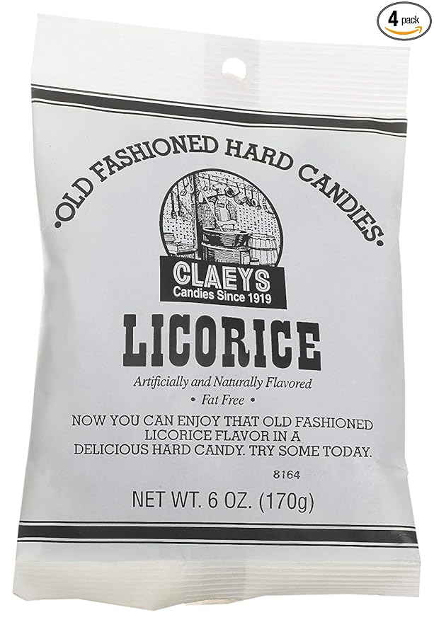 Claey's, Old Fashioned Hard Candy Licorice, 6 oz (4 pack)