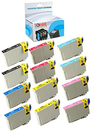 Toner Clinic ® TC-T098 12PK 2 Black 2 Cyan 2 Magenta 2 Yellow 2 Light Cyan 2 Light Magenta Remanufactured Inkjet Cartridge for Epson T098 99 T099 99 Compatible With Epson Artisan 700 Artisan 710 Artisan 725 Artisan 730 Artisan 800 Artisan 810 Artisan 835 Artisan 837 T098120 T099220 T099320 T099420 T099520 T099620 - 12 Pack Remanufactured Inkjet Cartridges