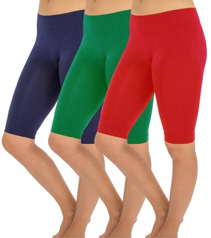 Womens Seamless Workout Pants Running Tights Bermuda Leggings Capri Pants