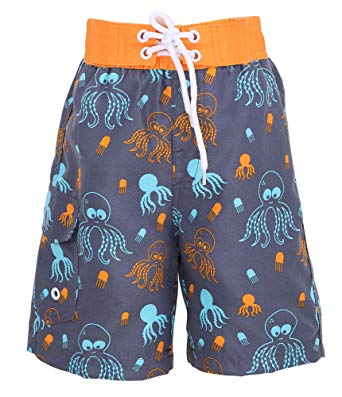 SimpliKids Boy's Quick Dry UPF 50  Sun Protection Swimsuit Beach Shorts Kids Swim Trunks