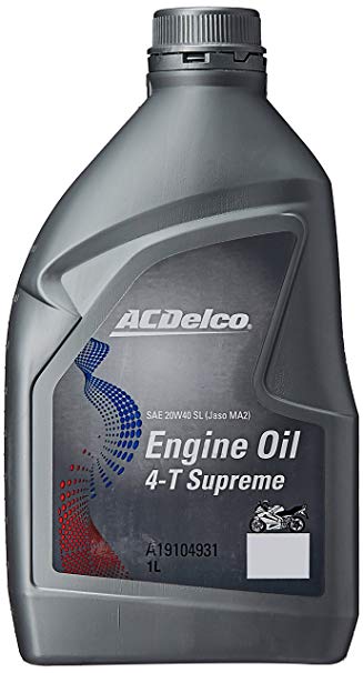 ACDelco A19104931 20W-40 SL (Jaso MA2) 4-T Supreme Engine Oil (1 L)