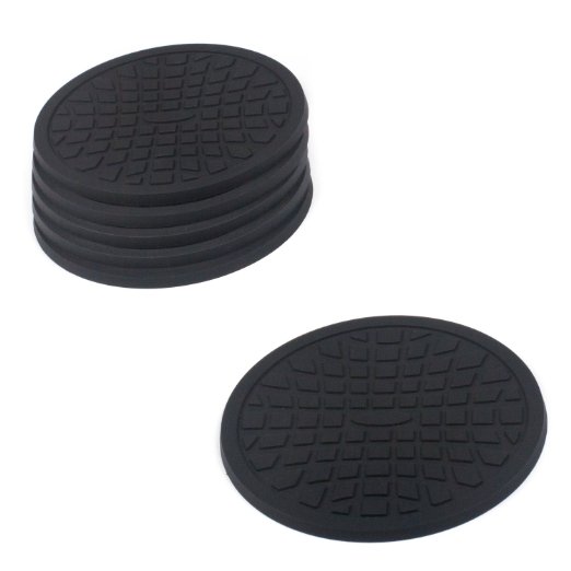 Coasters by Simple Coasters - The Best Drink Coasters and Bar Drink Coasters - These Coasters for Drinks Won't Stick to Your Glass - For Indoors or Outdoors - Great for Hot or Cold Beverages (Black)