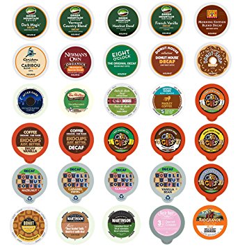 Decaf Coffee Variety Sampler Pack for Keurig K-Cup Brewers, 30 Count