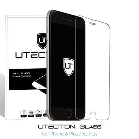 UTECTION iPhone 6 Plus / 6s Plus screen protector tempered glass "Glass" - 3D Touch Compatible - Ultra-clear & thin glass protector guard iPhone 6 Plus / 6s Plus (5.5 Inch) Film - 9H |Transparent