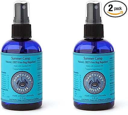 Nantucket Spider 2 Pack | 4 oz Summer Camp Bug Repellent Spray | DEET & Citronella-Free | Organic Mosquito Repellant | Kids Bug and Tick Spray | Made in USA