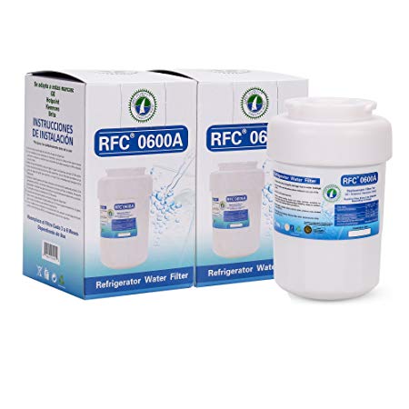 Compatible Replacement for GE MWF Smart Water, MWFP, MWFA, GWFA, GWF, GWF01, GWF06 series, Kenmore 9991, 469991, 46-9991 Refrigerator Water Filter by OnePurify RFC0600A 2PK