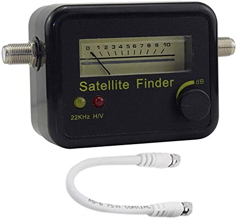 HiLetgo Digital Satellite Signal Tracker Dish FTA HD Monitor TV Signal Reception Television Signal Searching Strength Meter Satellite Locator Finder DC13-18V with Connect Cable