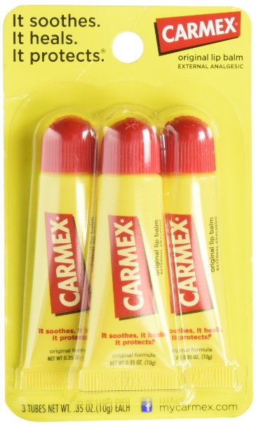 Carmex - Lip Moisturizing Tube, Original Balm - 0.35 Oz (3 each)