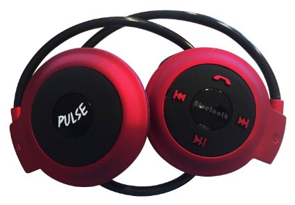 Pulse Best Over Ear Sports Bluetooth Wireless Mini Rechargeable Headset For Workout and Running Great with Iphone 6 and Ipod