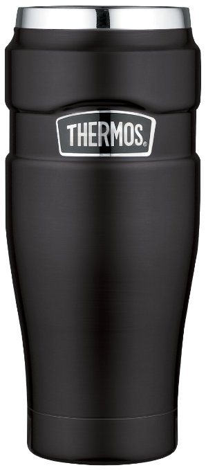 Thermos Stainless King 16 Ounce Travel Tumbler, Matte Black