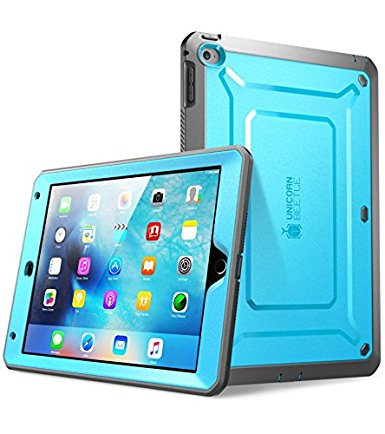 iPad Mini 4 Case, SUPCASE [Heavy Duty] Apple iPad Mini 4 Case 2015 [Unicorn Beetle PRO Series] Full-body Rugged Hybrid Protective Case Cover with Built-in Screen Protector, Bumper (Blue/Black)