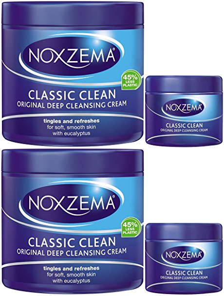 Noxzema Classic Clean Original Deep Cleansing Cream, 12 Ounce [With Bonus 2 Ounce] (Pack of 2)