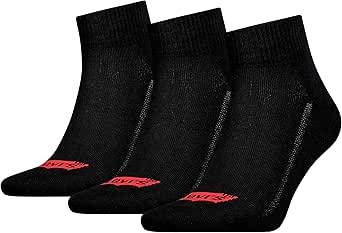 Levi's Quarter Calcetines (Pack de 3) Unisex Adulto